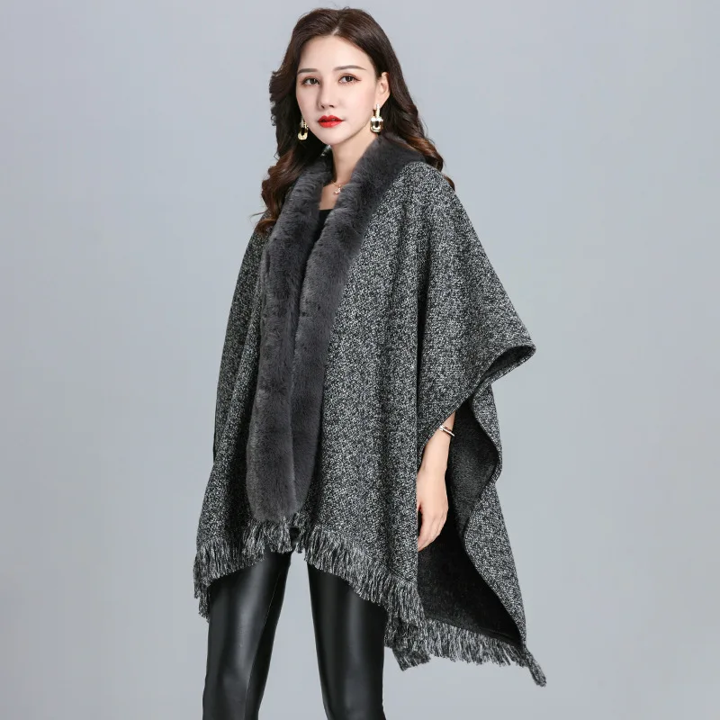 Fur Luxury Party Wedding Wear Elegent Lady  Coats Veste Femme Jackets Faux Fur Coat for Women Sleeveless Fur Shawl Spliced