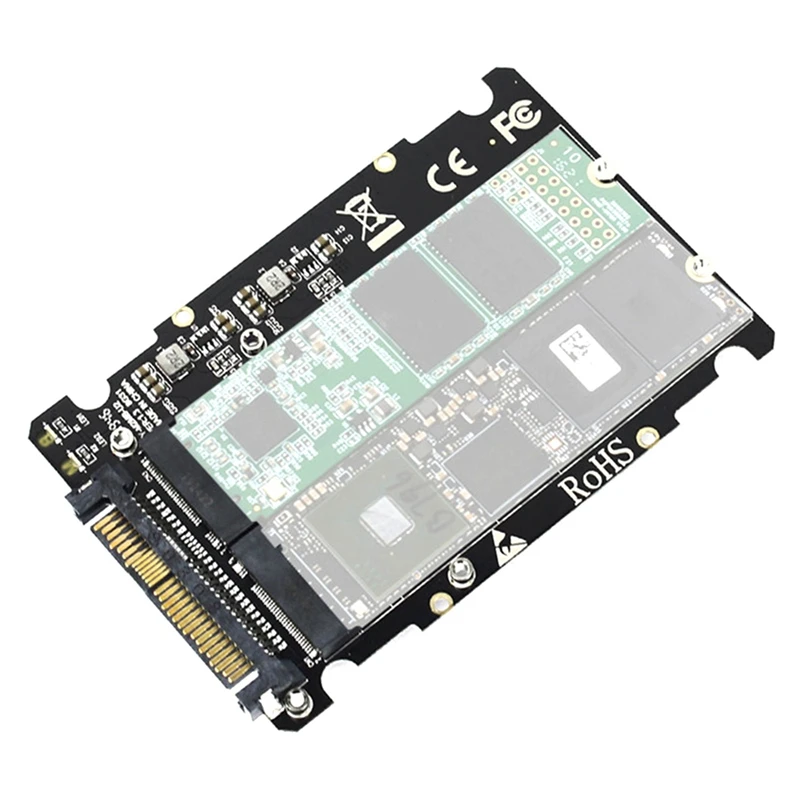 Фото N27R 2 в 1 M.2 NVMe SATA U2PCB M.2 NVME SSD Key M Key B SSD to U.2 SFF-8639 Адаптер PCIe M2 Конвертер Детали настольного компьютера №5