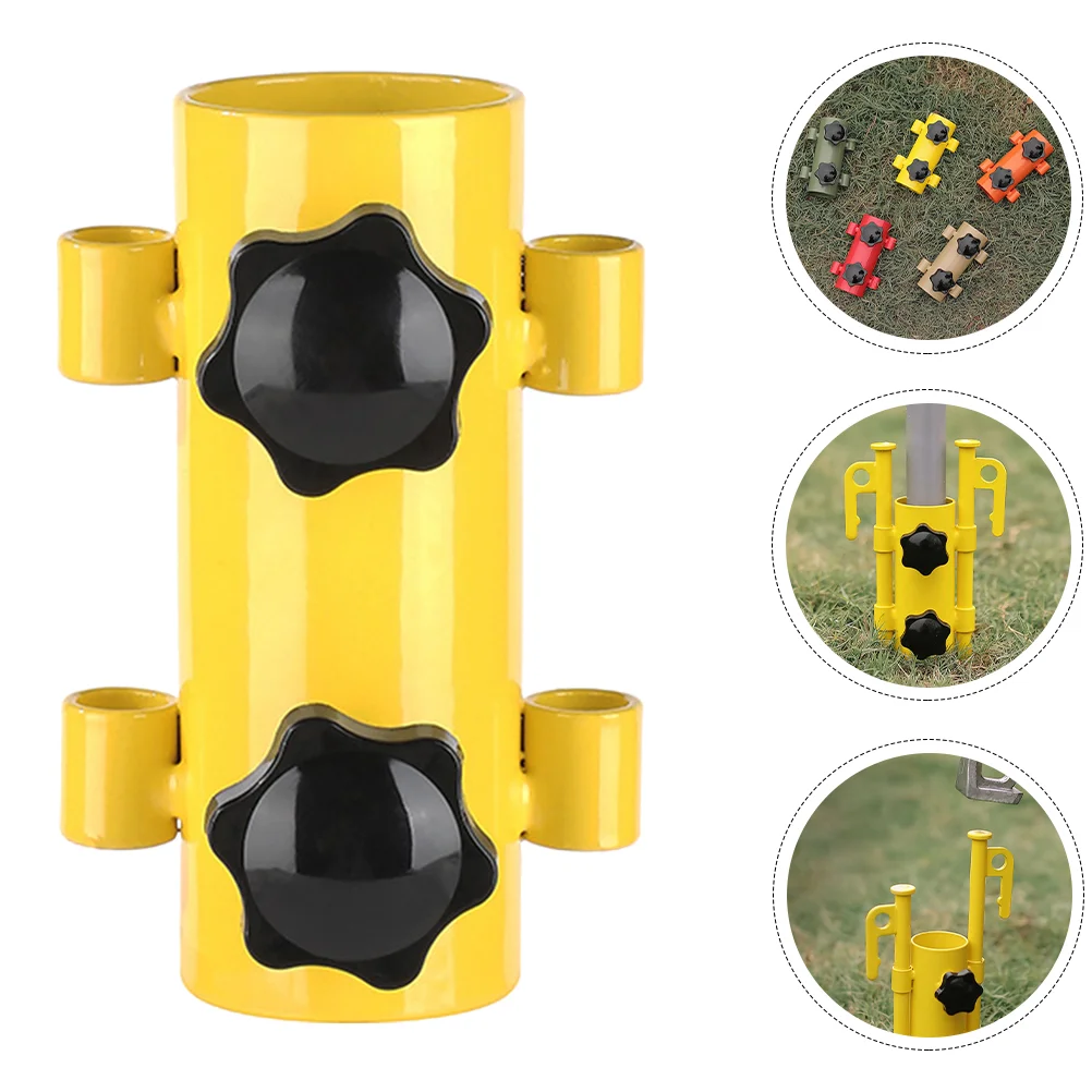 

Canopy Pole Fixer Rod Fixed Tube Camping Awning Tent Parasol Holder Base Steel Ground Outdoor