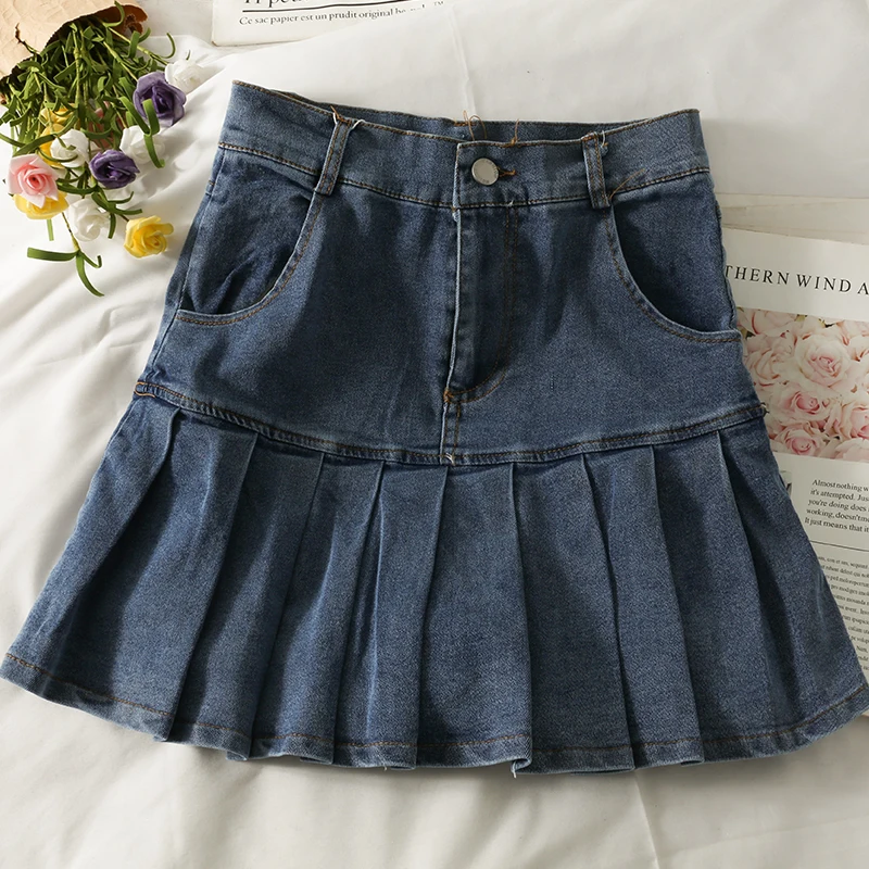 

Джинсовая женская юбка 2022, Женская юбка, джинсовая мини-юбка Sya