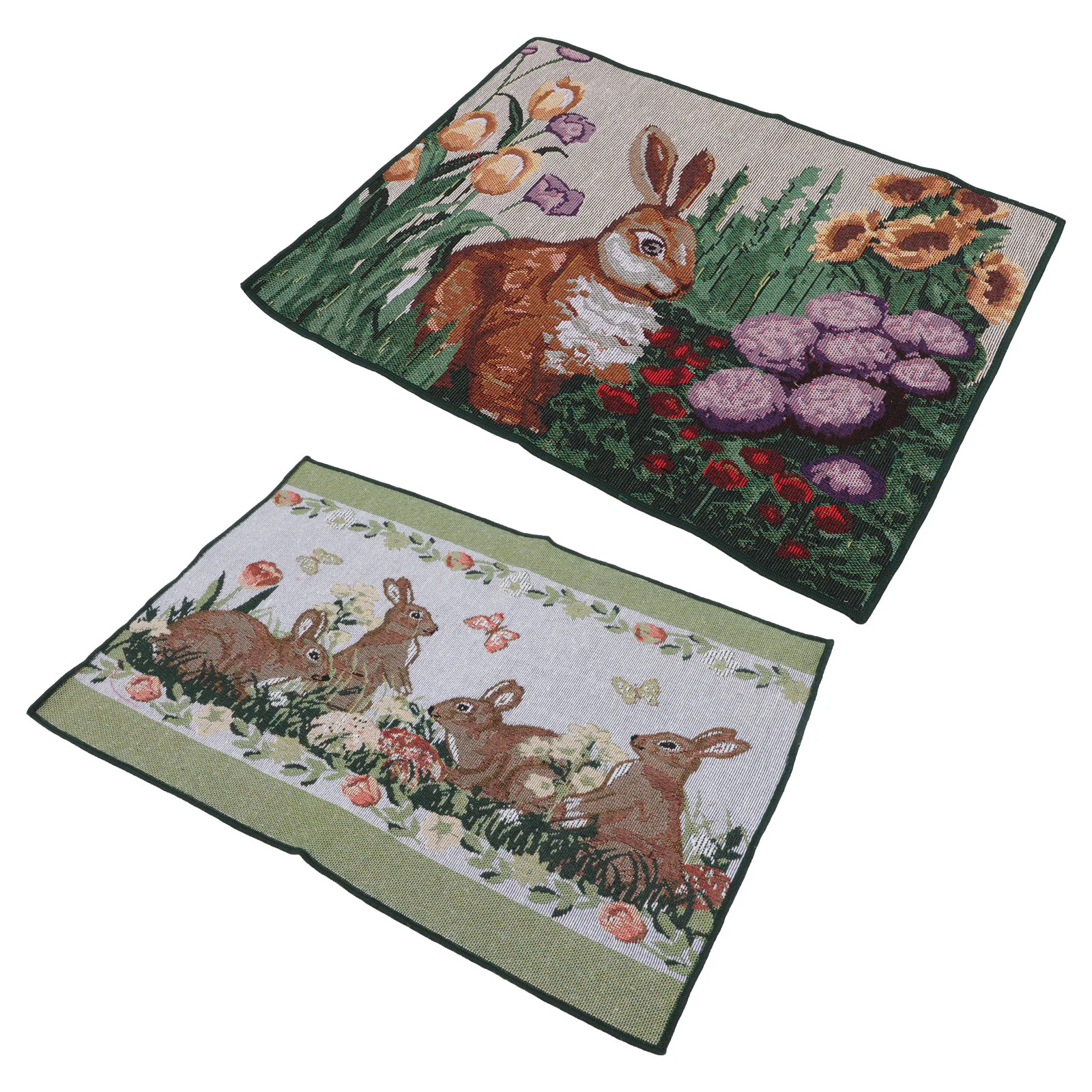 

2Pcs Holiday Place Mat Place Mat Table Mat Polyester Table Mat for Desktop Kitchen Dining Room Home