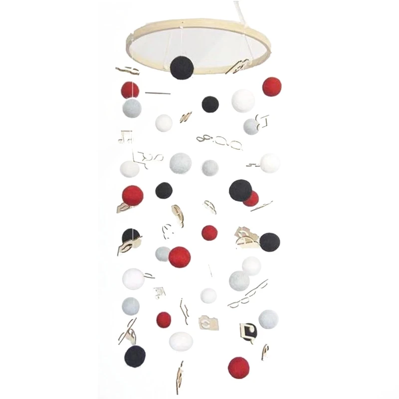 Детская кроватка ветряная колокольчик радужные меховые шарики погремушка для