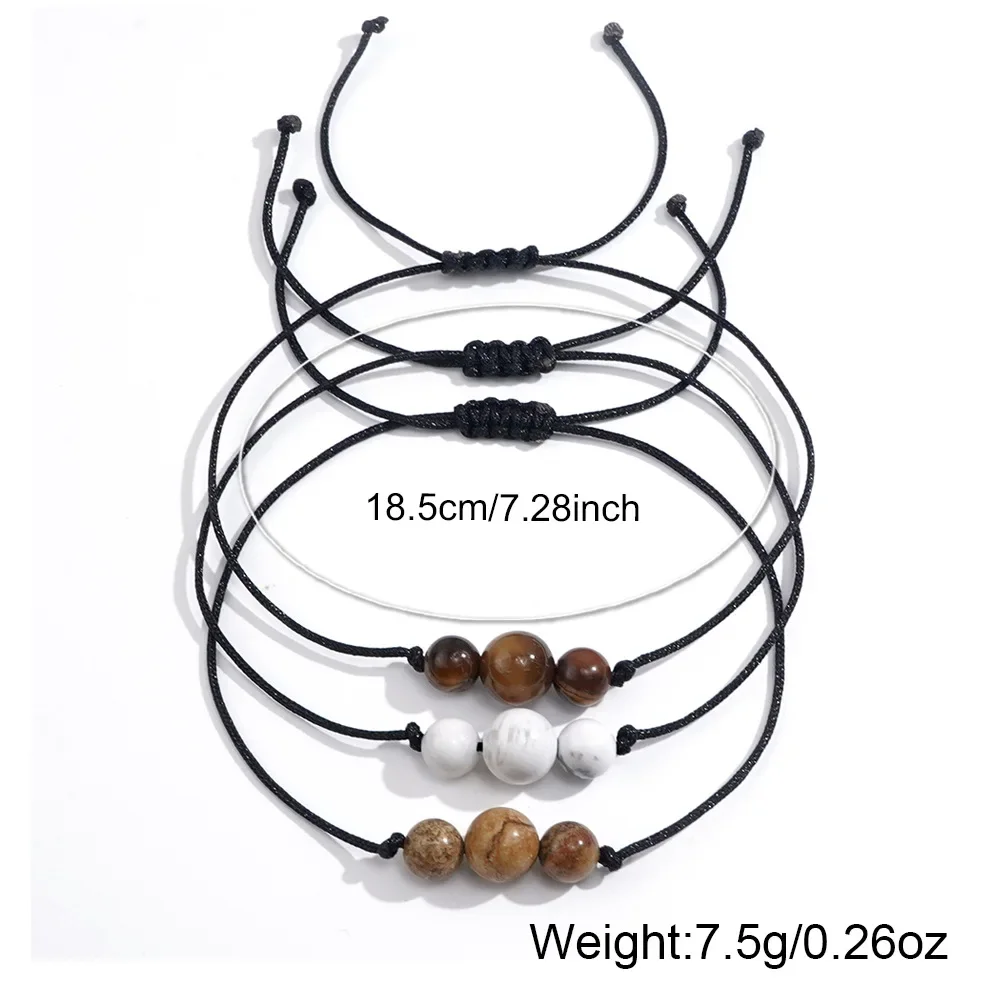 Горячие трансграничные продажи мужской плетеный браслет ручной работы 6 мм/8 мм