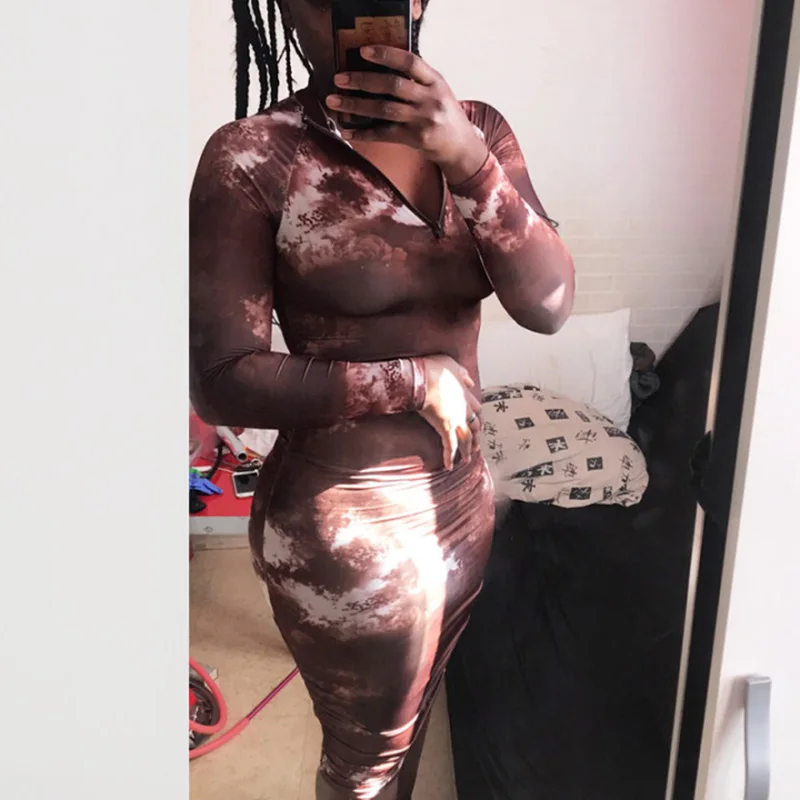 Women's Bodycon Dress 2021 Pleated Elegant Long Sleeve Party Dresses for Ladies Sexy Tight Female Clothing Evening Plus Size 5XL