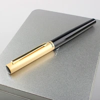 new arrival classic fountain pens stainless gold cap extra fine nib 0 5mm ink pen school supplies stationery