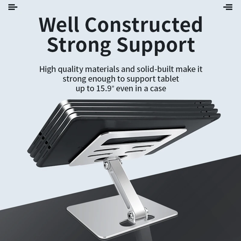 smoyng aluminum alloy foldable desk tablet phone stand metal holder portable support for ipad pro 12 9 desktop mount bracket free global shipping