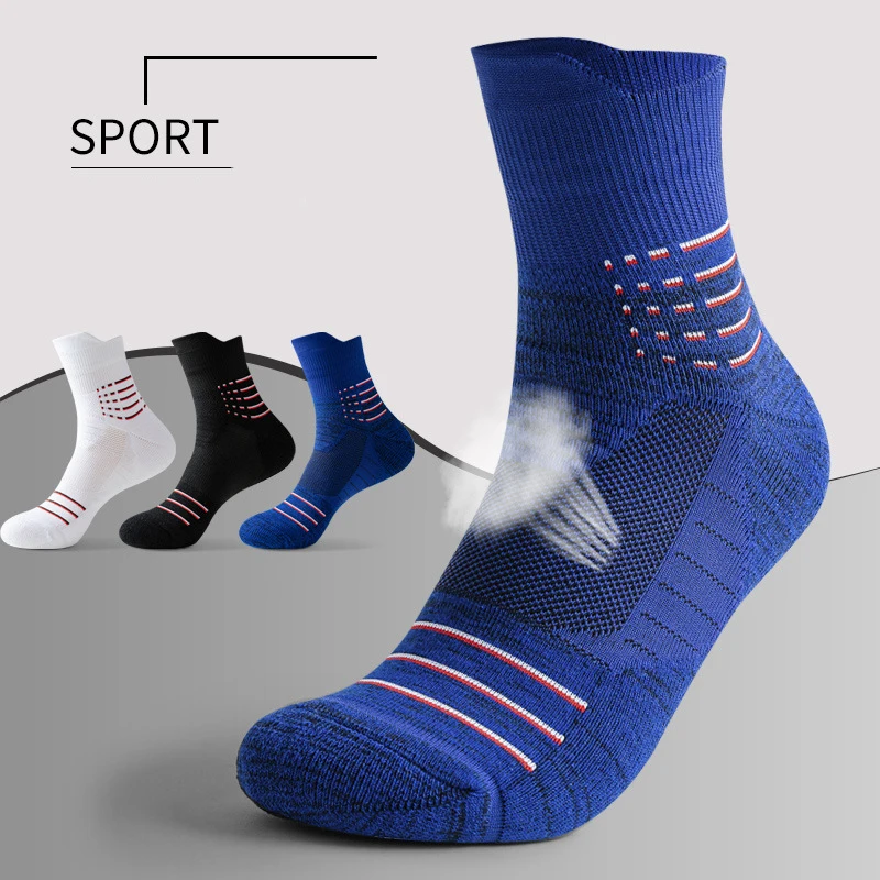 Sports Outdoor Sports Cotton Socks Arbitrary Terry Socks Anti Slip Shock Absorption Running Socks  Basketball Socks Elite Socks