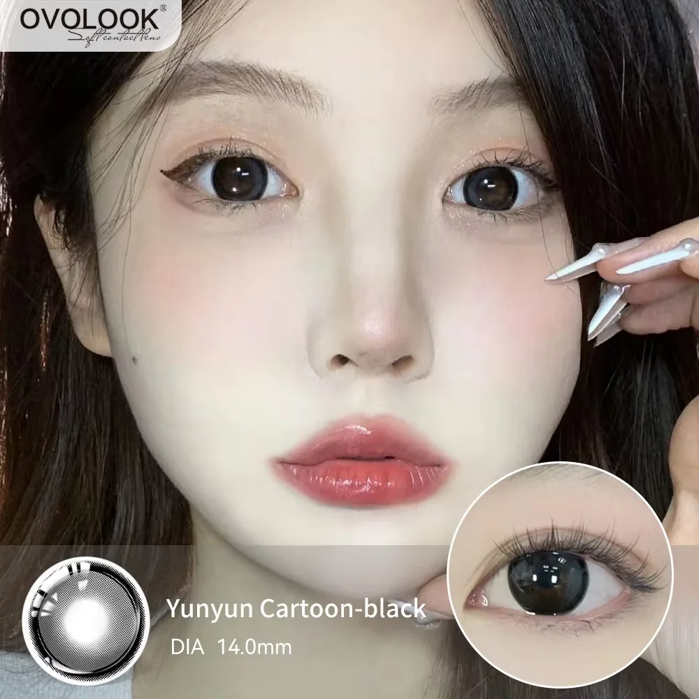 OVOLOOK-1 пара красивых 10-цветных контактных линз для глаз, натуральный цвет зрачка, линзы для глаз для близорукости, быстрая доставка, половина года использования (art.: 3920cc67af79b) - 3920cc67af79b