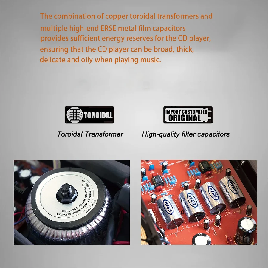 Фото CD-плеер XLR оптоволоконный балансный коаксиальный ЦАП декодирование DSD HD HIFI CD аудиоусилитель №4