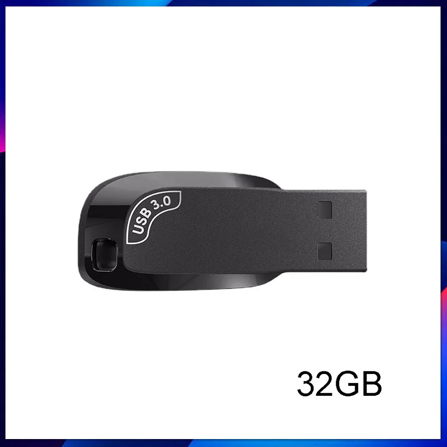 

1Pc Black USB3.0 Flash Drive 32GB 100MB/s Reading Speed For Desktop PC Laptop