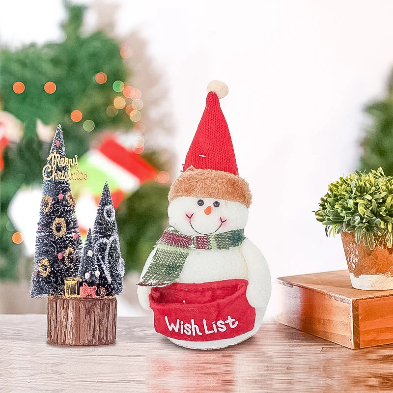 

Christmas Desktop Ornaments Santa Claus Snowman Pendants Accessories Wish List Festival Supplies