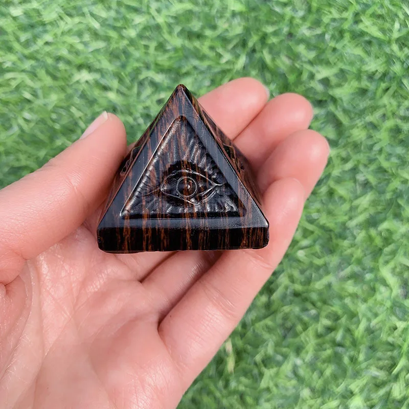 Миниатюрный кварцевый кристалл видящий глаз Провиденса пирамида случайный