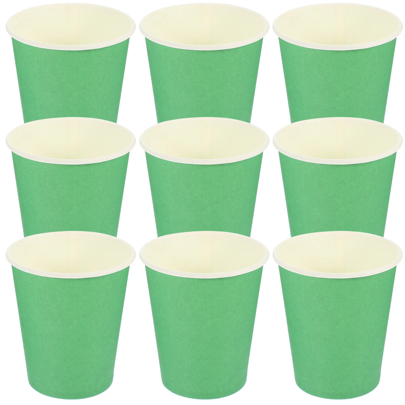

50 Pcs Green Cups Green Party Cups Kids Cutlery Disposable Paper Cups Espresso K Cups 9 Oz Cups Thicken Green Paper Cup