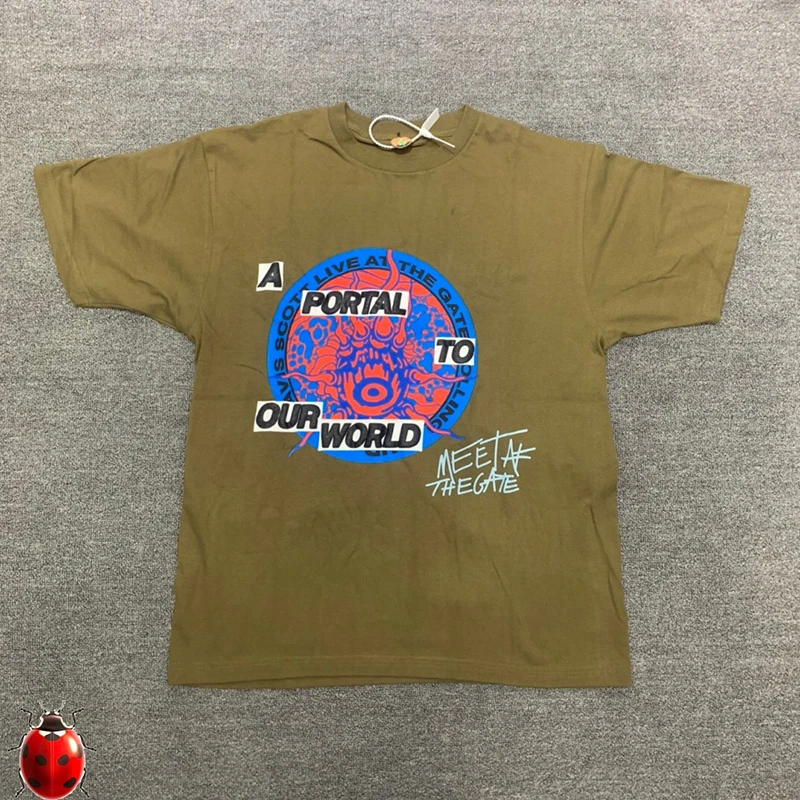 

Brown Cactus Jack T Shirt Travis Scott Oversize Short Sleeve