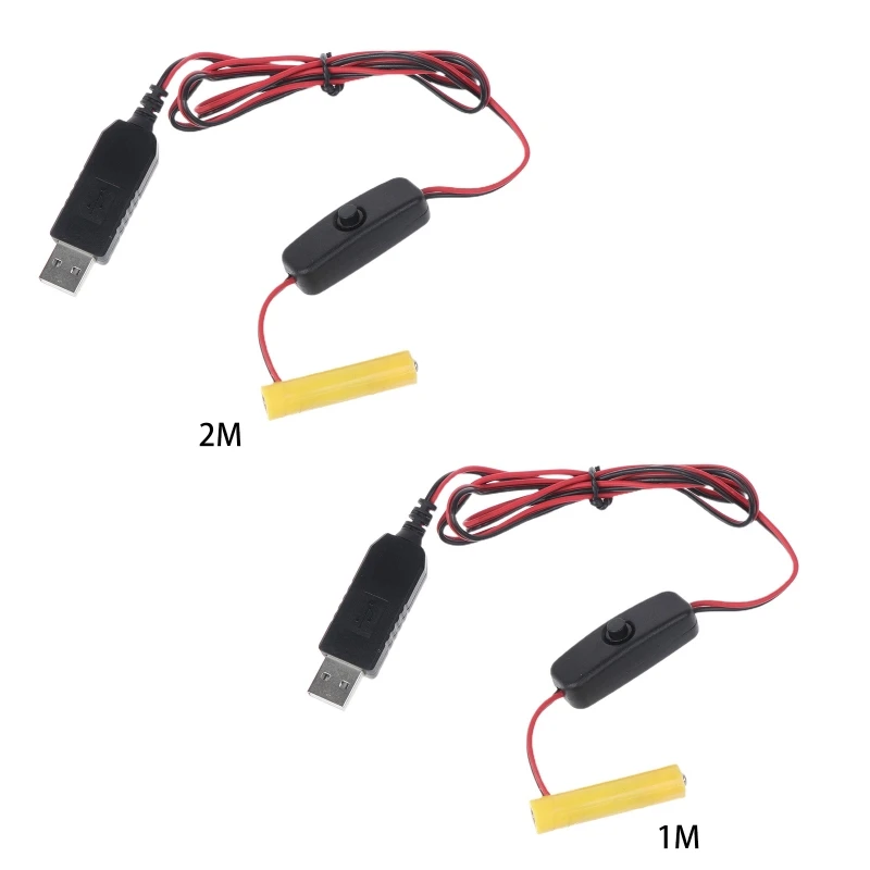 

USB Power AAA Battery Eliminator Cable Can Replace 1x AAA Battery for LED Light