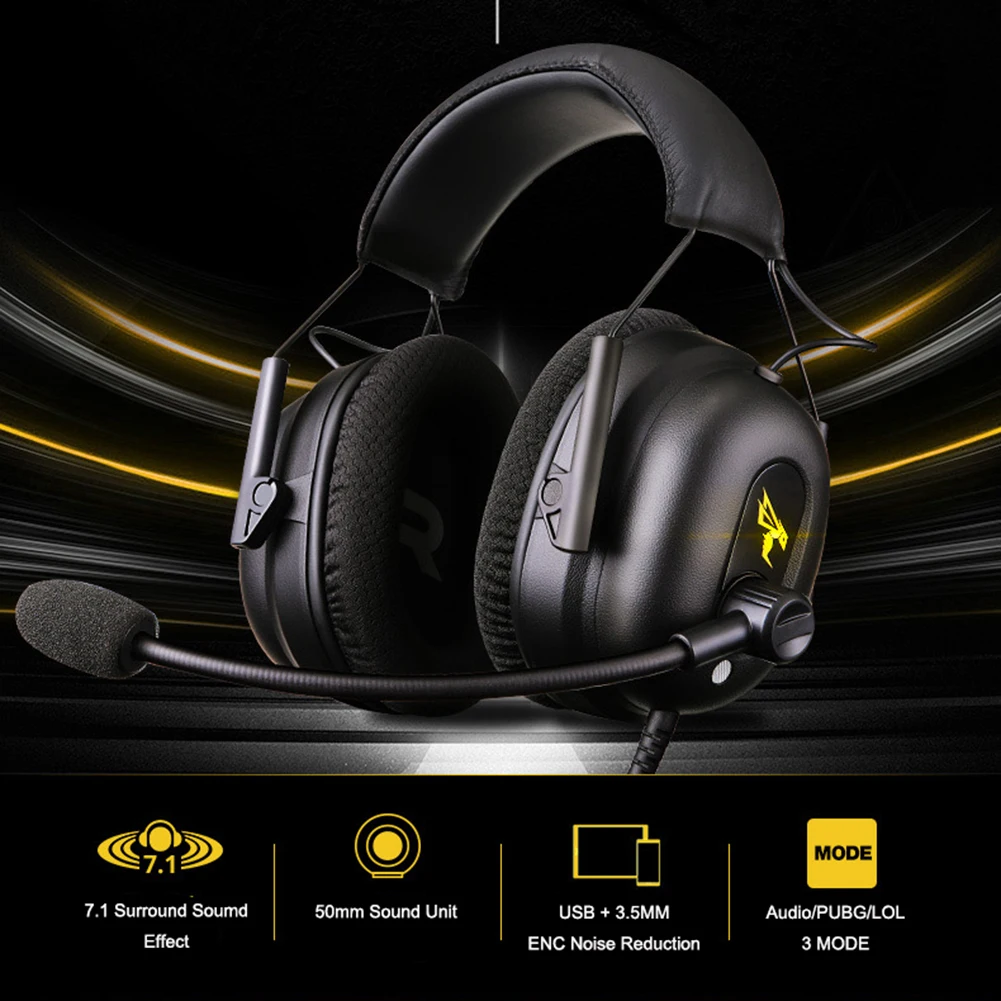 

Стереонаушники проводные с микрофоном, 3,5 мм/USB