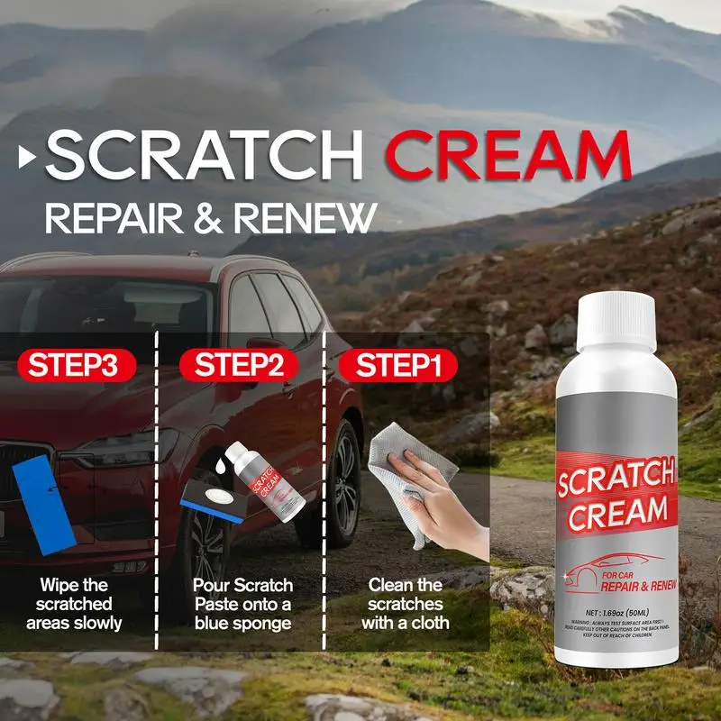 Паста для ремонта автомобильных царапин работает на всех типов красок