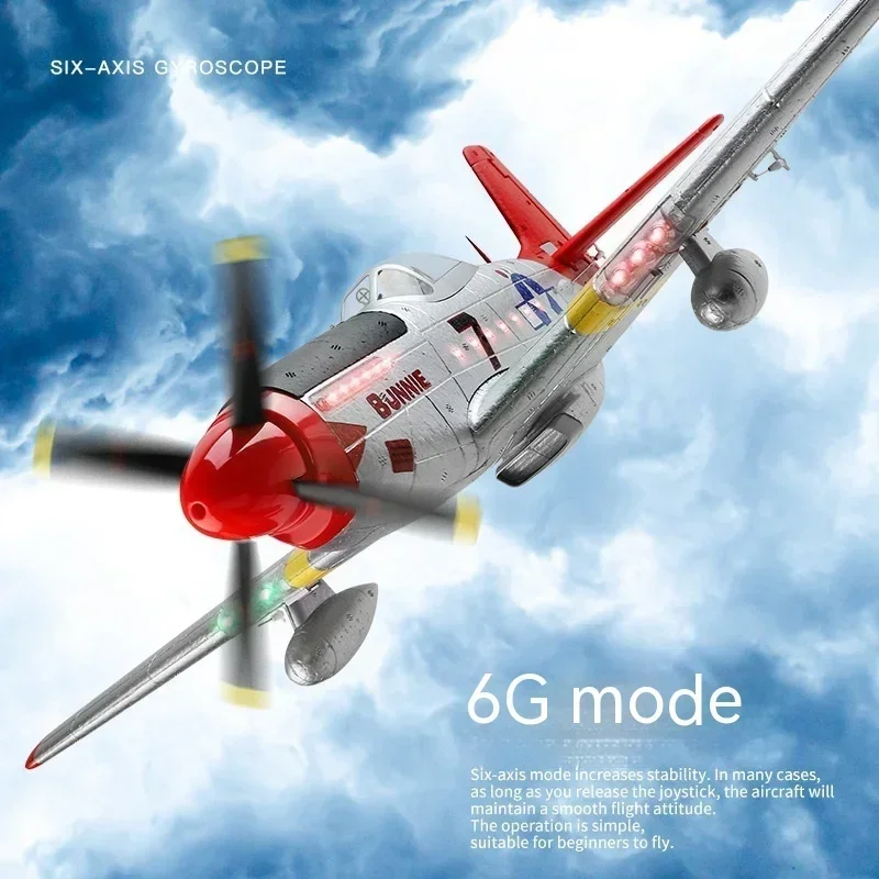 Новинка Wltoys Xk A280 Rc самолет P51 симулятор истребителя 2 4g 3d6g режим самолета со
