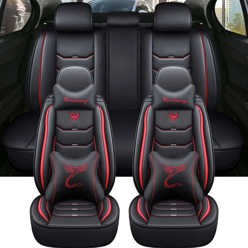 

Universal Leather Car Seat Cover For Geely Geometry c Fiat Argo Citroen Berlingo Golf 8 Hyundai i10 Accsesories Interior
