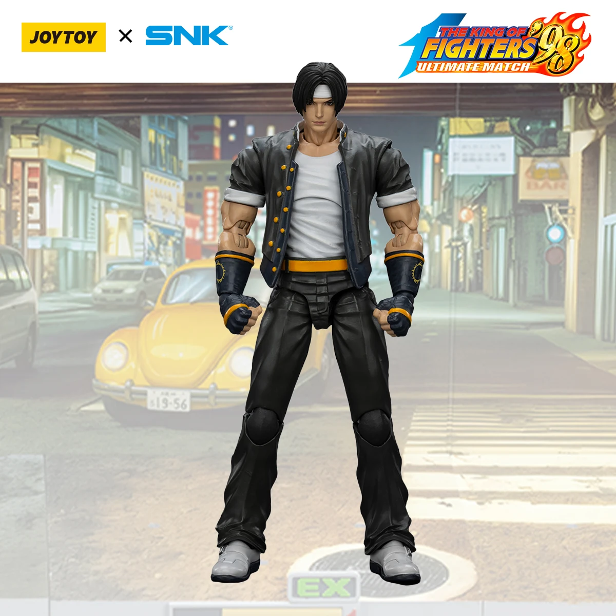 Фото Фигурка JOYTOY & SNK KOF 98UM Leona Heidern/Ralf Jones/Clark Still/Kyo Kusanagi/Goro Daimon/Benimaru Nikaido, игрушечная модель №4