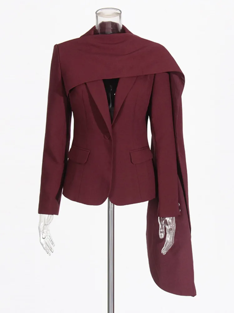 ZMEENNA V-образный вырез шаль пэчворк однотонные Элегантные повседневные Модные