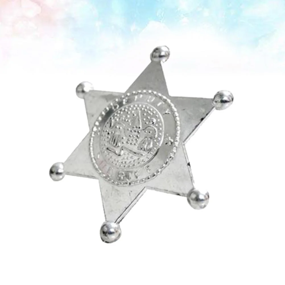 

10 Pcs Kids Playset Toys Plastic Badge Cosplay Educational Playthings Hexagonal Star Child