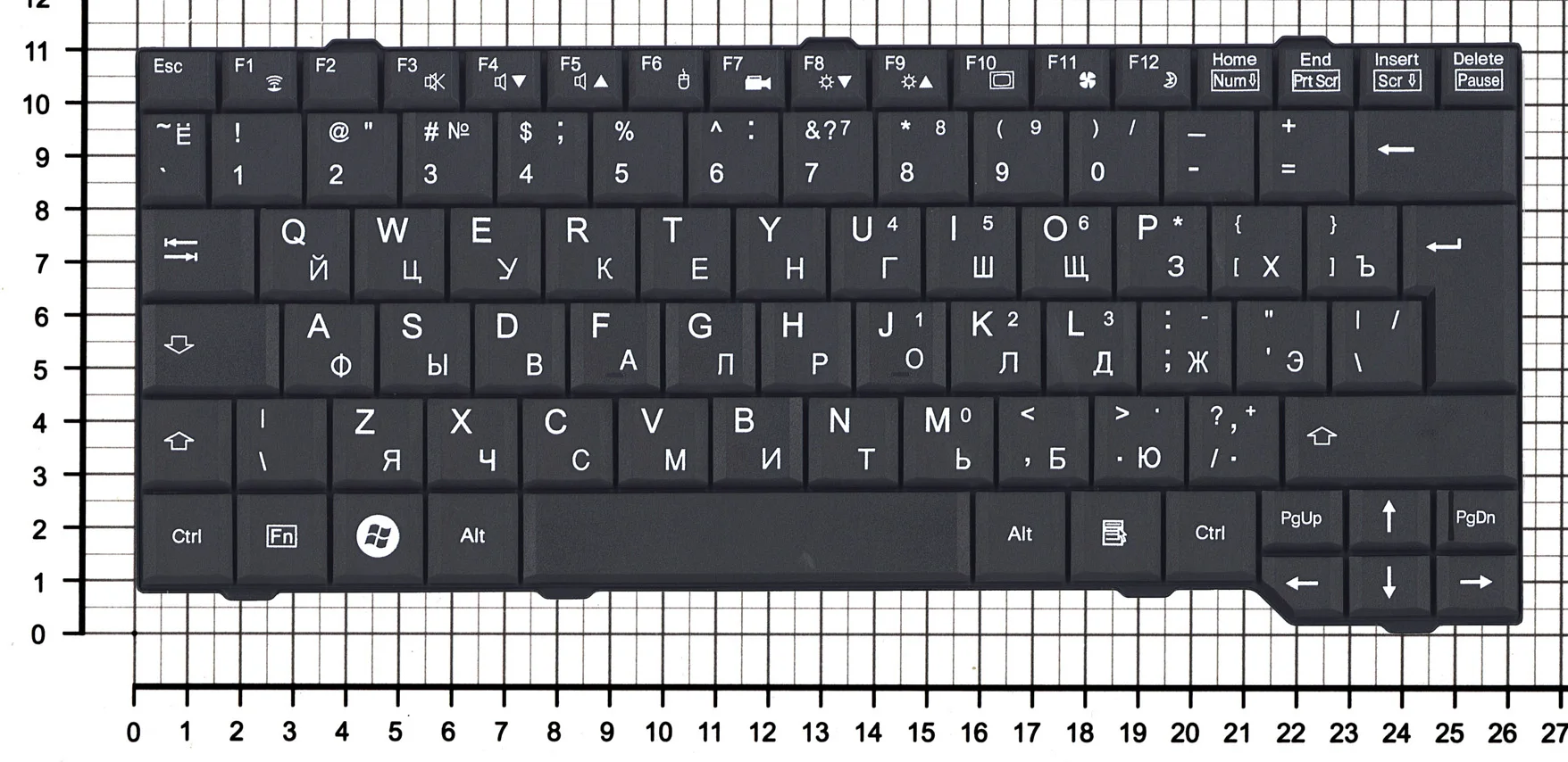 Keyboard for Fujitsu-Siemens 71gf30242-00 Black 26 cm. | Компьютеры и офис