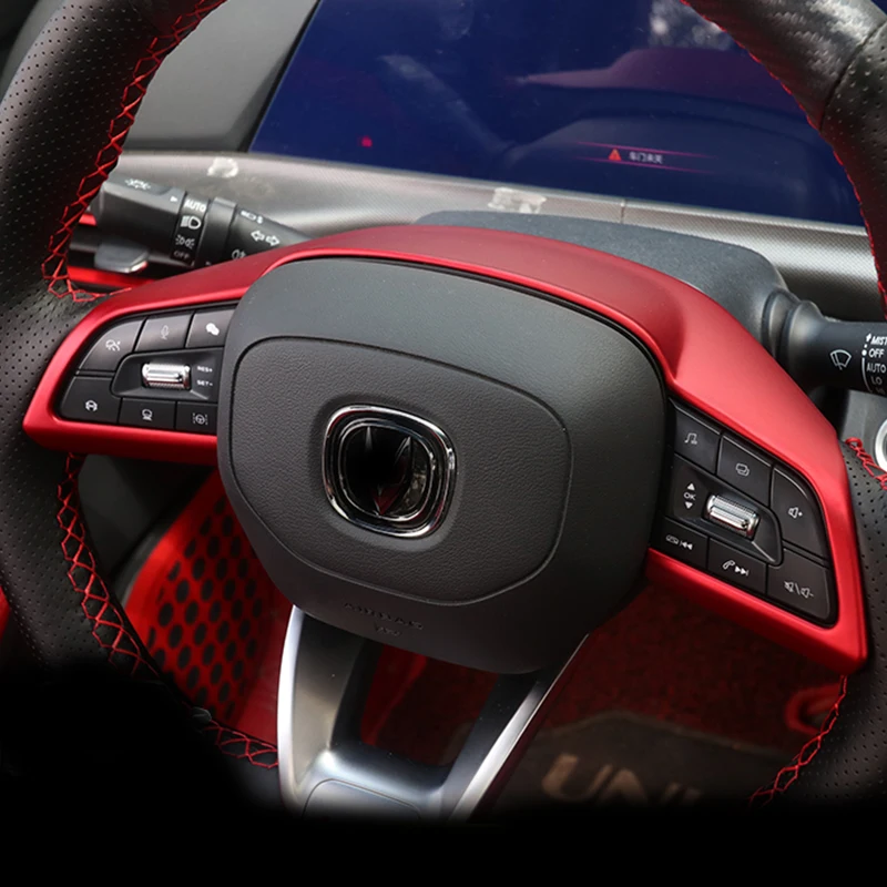 

1pc Matt Red for Changan Unit CS35plus Eado Plus UNI-T Steering Wheel Key Decorative Frame