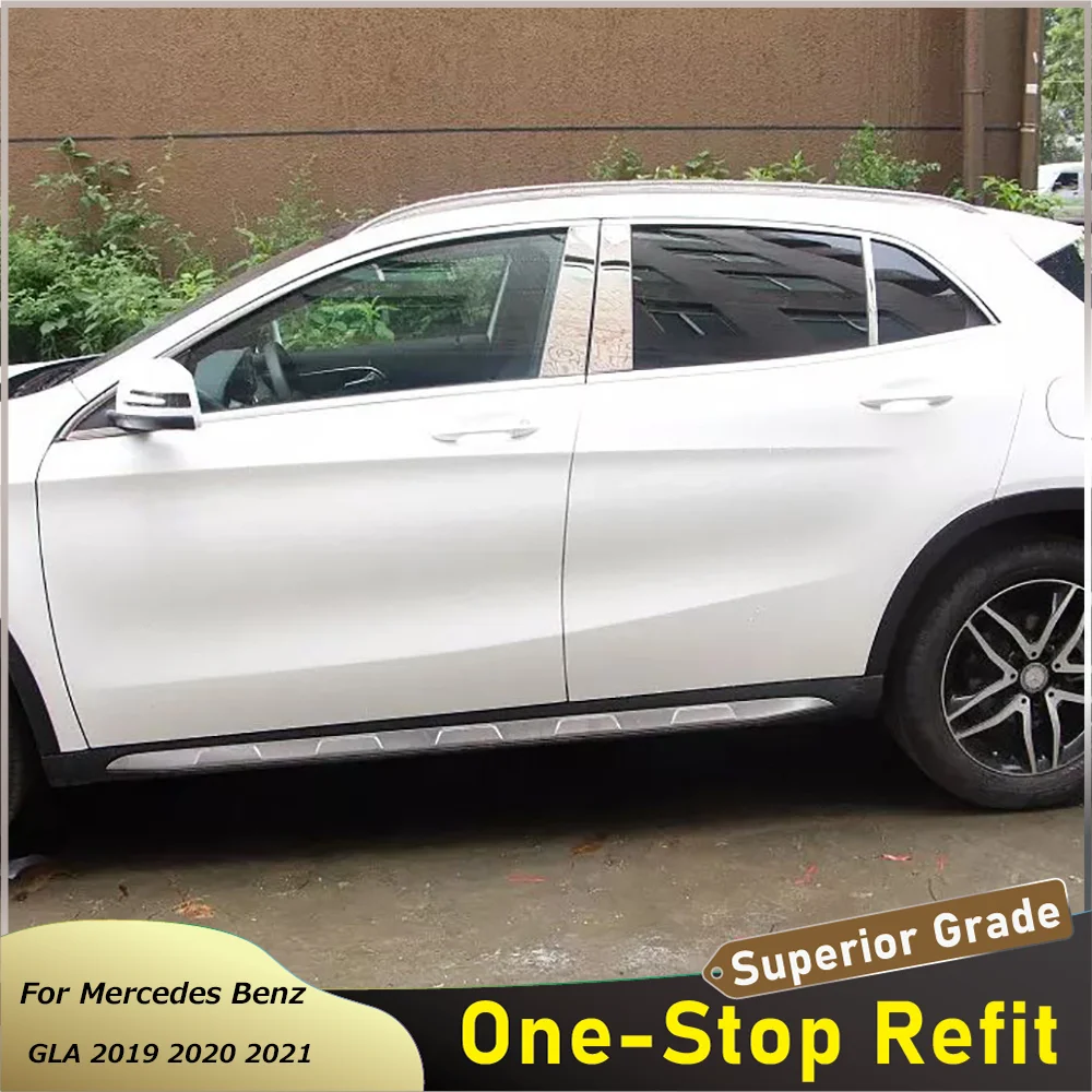 

2019 2020 2021 For Mercedes Benz GLA Window Pillar B+C Center Pillars Cover Trims Frame Car Styling 6Pcs