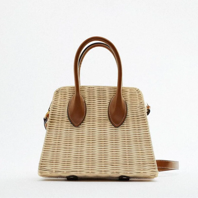 Luxury Designer Wicker Woven Rattan Bag Women Handbags 2022 Bohemian Straw Bags for Women Chains Sling Shoulder Crossbody Bag