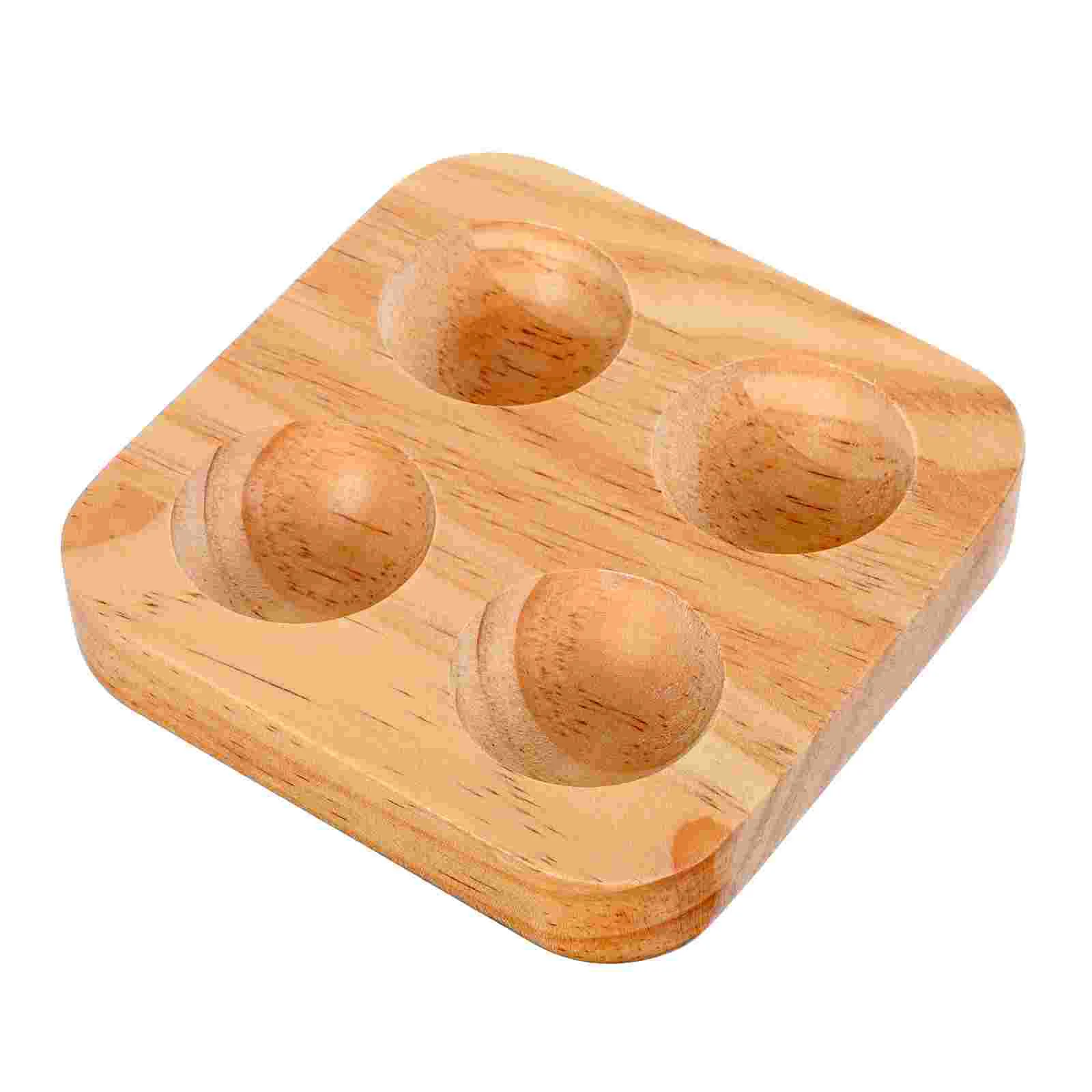 

Egg Holder Wooden Tray Wood Storagerefrigerator Container Countertop Deviled Rack Display Organizer Fresh Rustic Basket Cup