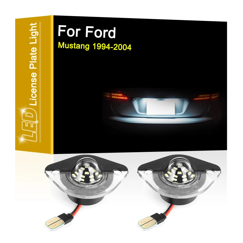 

12V LED Number Plate Lamp For Ford Mustang 1994 1995 1996 1997 1998 1999 2000 2001 2002 2003 2004 White License Plate Light