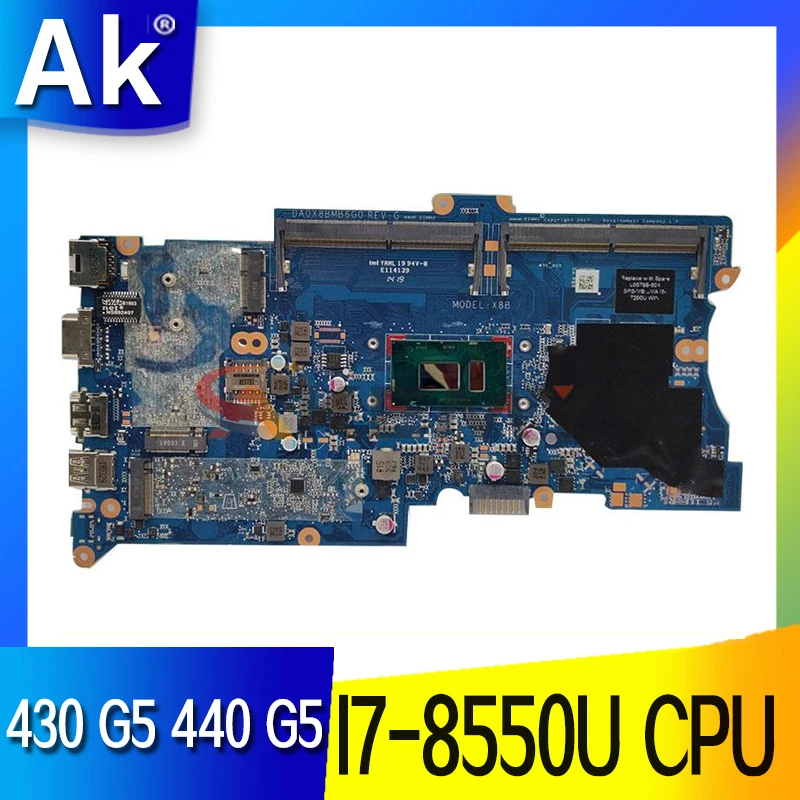 

L01042-601 L01042-501 L01042-001 Mainboard For HP ProBook 430 G5 440 G5 Laptop Motherboard DA0X8BMB6G0 With I7-8550U 100% Tested