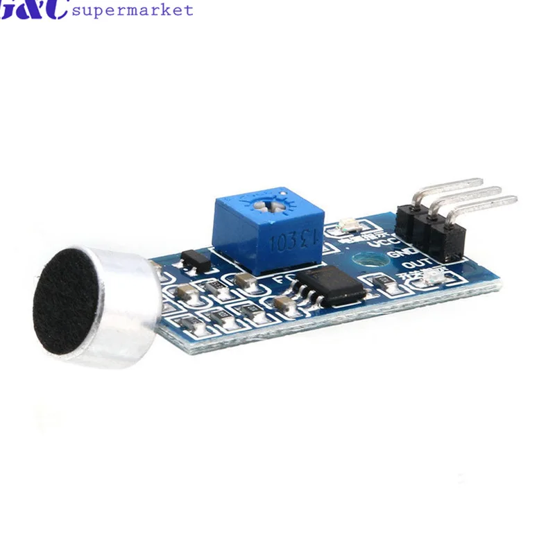 

3-контактный голосовой модуль датчика обнаружения звука, Интеллектуальный робот-вертолет, самолёт, автомобиль Boart для arduino, электроника «сде...