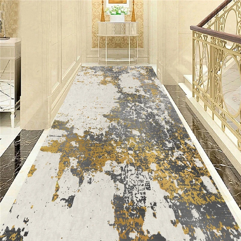 

Boho Style Kitchen Carpet Persian Geometric Flower Pattern Bedroom Bedside Mat Anti-slip Long Runner Hallway Rug