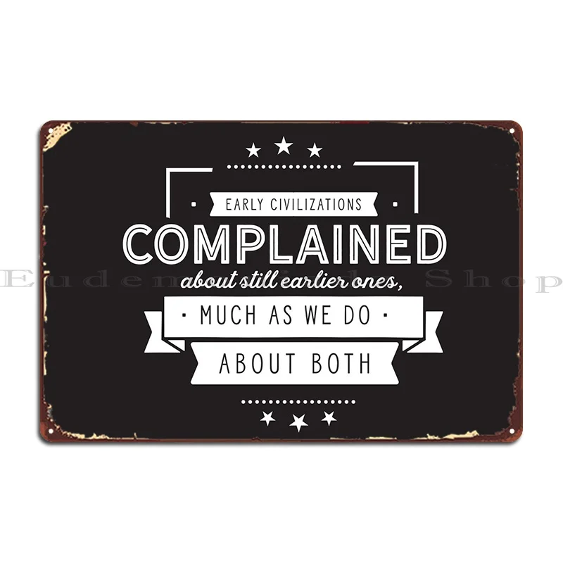 

Early Civilizations Metal Sign Pub Kitchen Living Room Printed Poster Tin Sign Poster