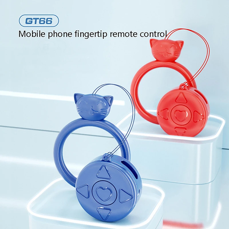 

Gt66 Bluetooth Fingertip Remote Control Page Turner Rechargeable Portable Remote Control Rechargeable Selfie Camera Remote