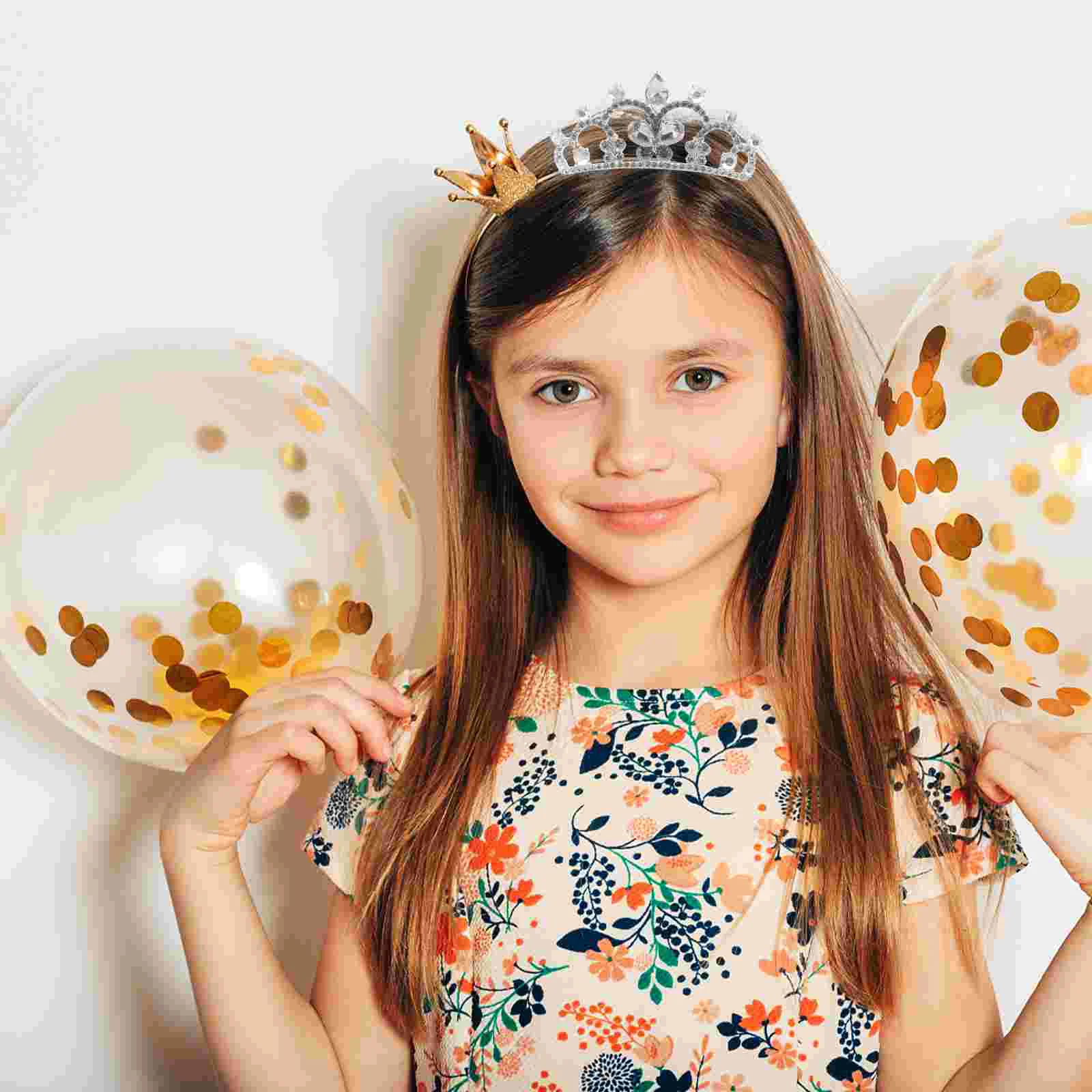 

Crystal Crown Hair Comb Small Tiara Girls Birthday Headdress Kids Rhinestone Tiaras