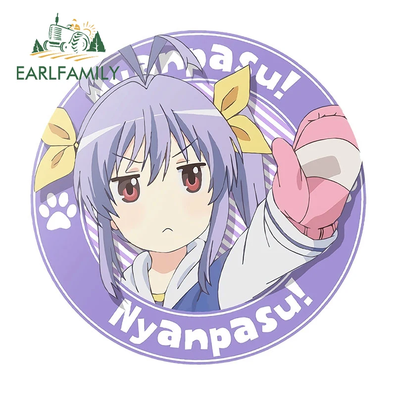 

EARLFAMILY 13cm x 13cm for Renchon Nyanpasu Car Stickers Personality Cute Decals Scratch-Proof Laptop Windows Decor Car Goods