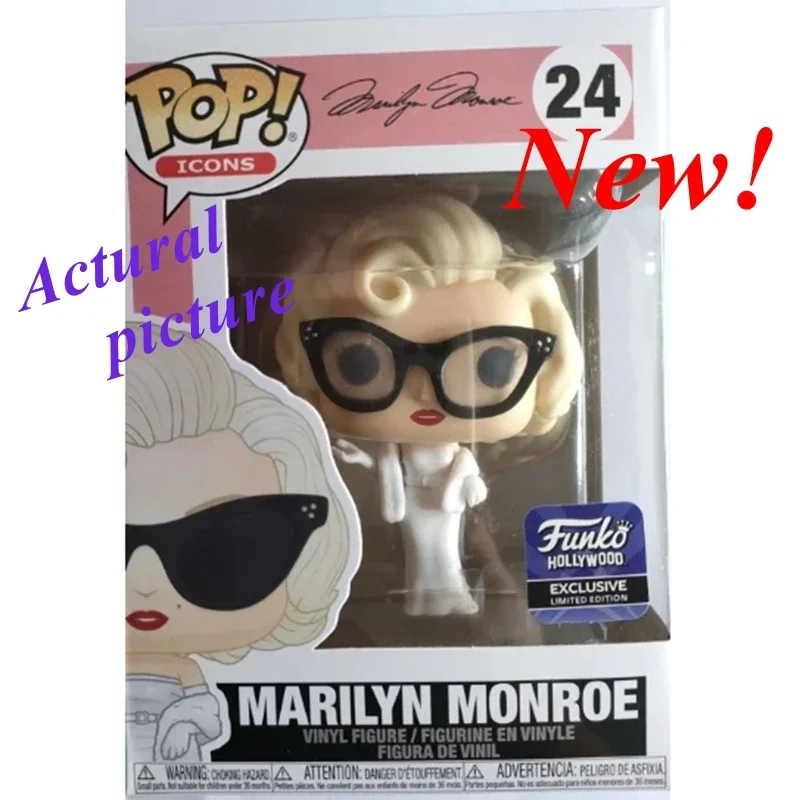 Фото Новое поступление FUNKO POP Movies&Tv Super Stars Мэрилин Монро # 24, экшн-фигурка, модель игрушки для детей, подарок №1