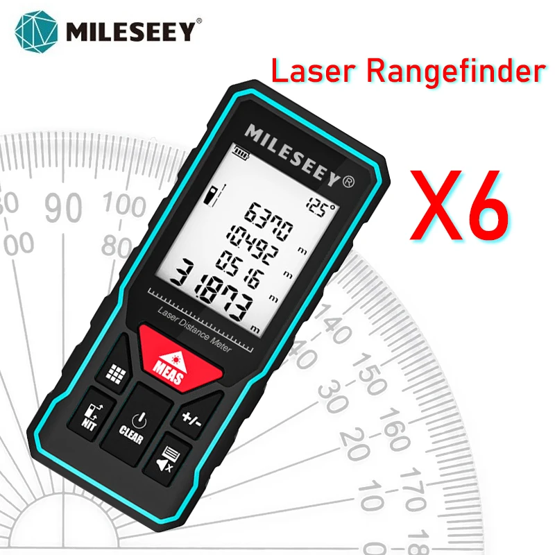 Mileey MINI metre lazer mesafe ölçer X5 X6 telemetre bulucu el ölçüsü inşaat için doğru açı ölçümü