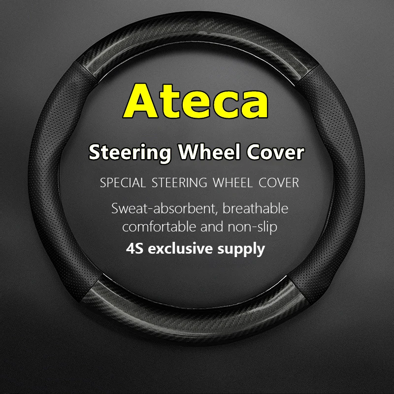 

PU Leather For Seat Ateca Steering Wheel Cover Genuine Leather Carbon Fiber FR X-Perience 2016 2017 2018