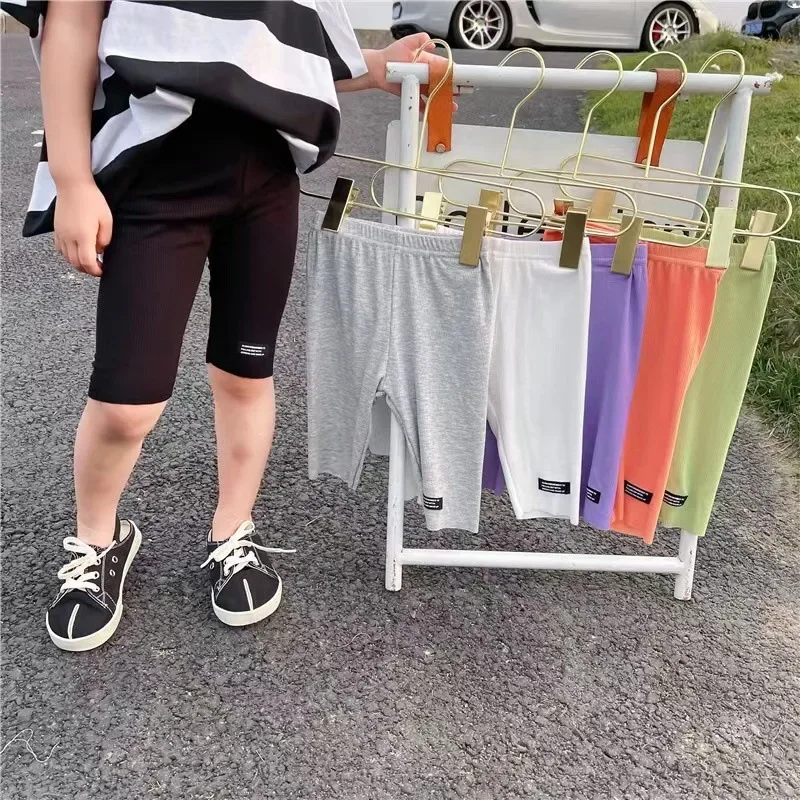 Новинка лета 2022 Детские разноцветные Пятиточечные леггинсы женские тонкие штаны