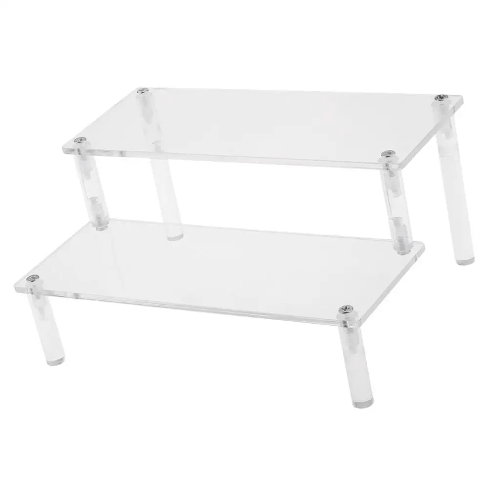 

Cosmetics Storage Rack Figure Display Shelf Step Shelf Organizer 2-Tier