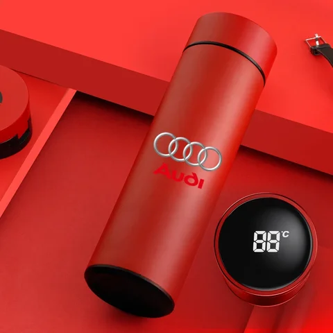500 мл интеллектуальный термос из нержавеющей стали для Audi Sport RS A1 A3 A4 B7 B8 A5 A6 A7 A8 Q3 Q5 Q7