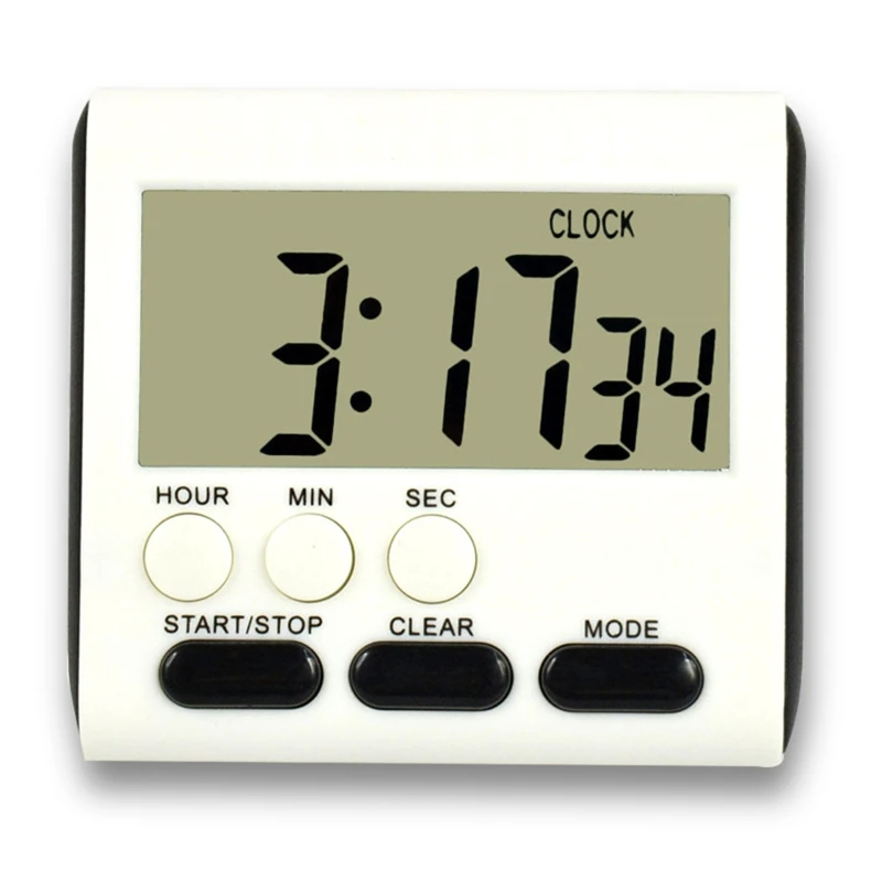 

Digital Kitchen Timer with Strong Magnet Large LCD Display 24 Hour Clock & Alarm Count Up & Count Down for Kids Teachers