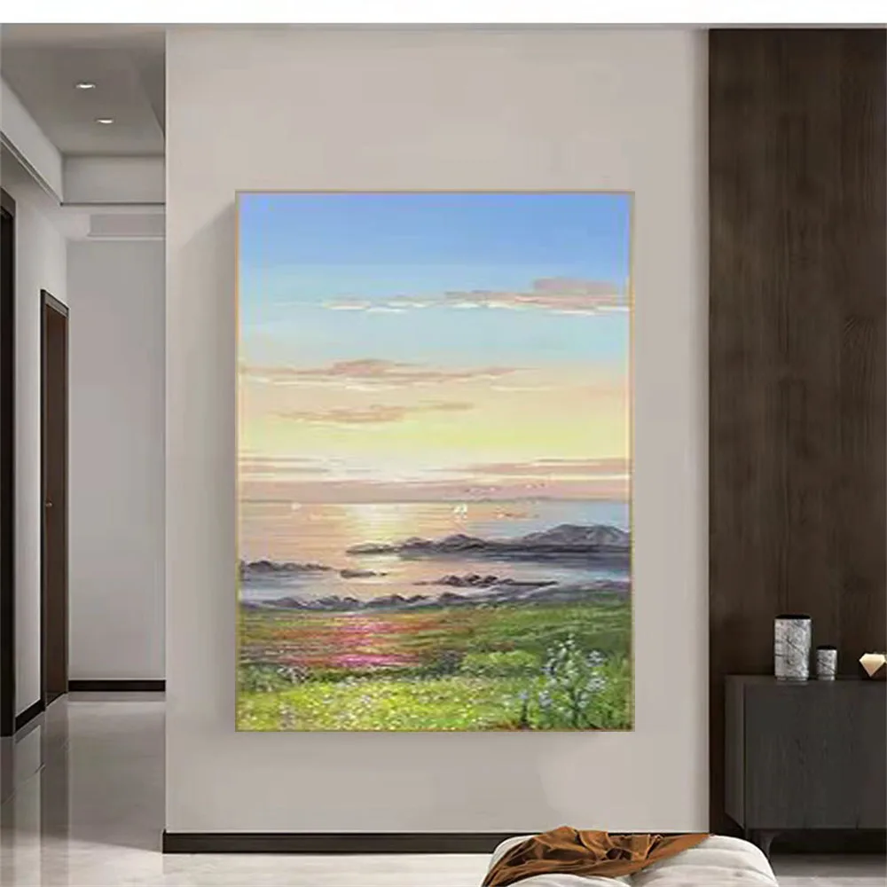 

Настенная картина ручной росписи, абстрактная масляная живопись, Минималистичная Модная Современная Художественная стена для дома, гостиной, крыльца