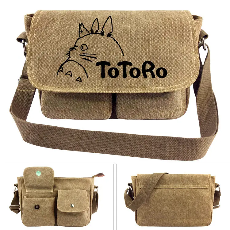 

Anime My Neighbor Totoro Messenger Canvas Shoulder Bag Teenagers Cartoon Tonari no Totoro Satchels School Bags Women Handbags