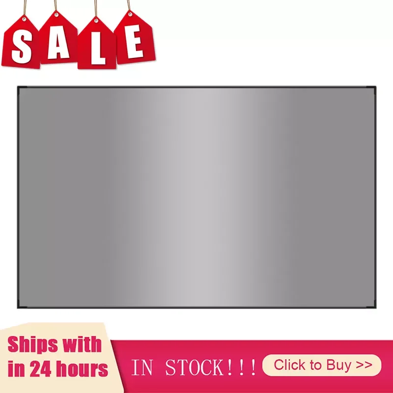 

16 9 Metal Anti Light Curtain 100 120 130 Inches Home Outdoor Office Portable 3D HD Projection Screen