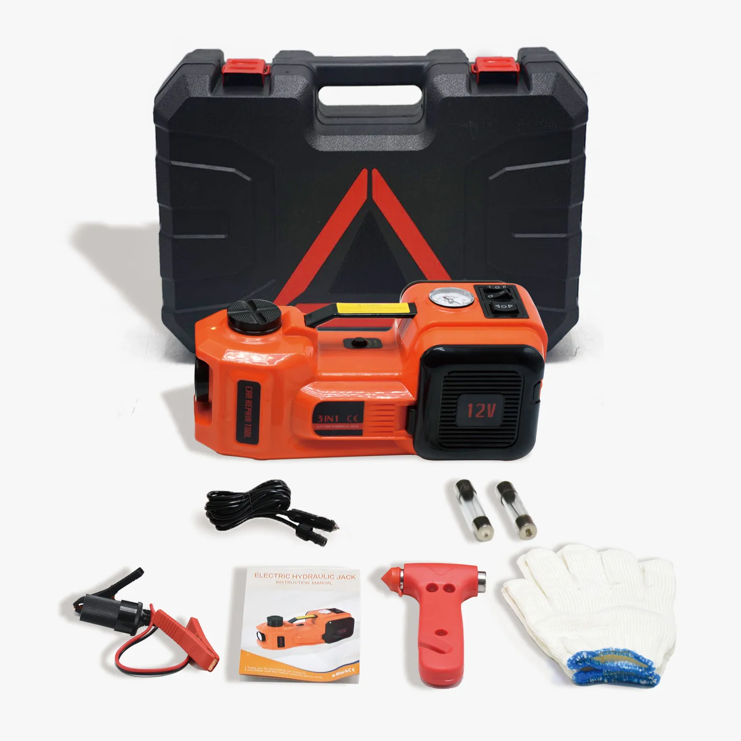 Фотоэлектрический Автомобильный домкрат 5 тонн 12 В, гидравлический автомобильный домкрат с надувным насосом, Электрический гаечный ключ, подъемная машина, воздушный насос